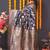 Navy blue silk blend banarasi saree with zari weaving
