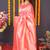 Pink silk blend banarasi saree with zari weaving