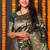 Dark green silk blend banarasi saree with zari weaving