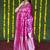 Rani pink silk blend banarasi zari woven saree with blouse
