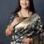 Black silk blend banarasi zari woven saree with blouse
