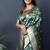 Dark green silk blend banarasi zari woven saree with blouse