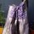 Purple silk blend banarasi zari woven saree with blouse