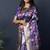 Purple silk blend banarasi zari woven saree with blouse