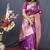 Dark magenta banarasi silk blend saree with zari weaving