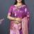 Dark magenta banarasi silk blend saree with zari weaving
