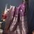 Wine banarasi silk blend saree with zari weaving