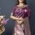 Wine banarasi silk blend saree with zari weaving
