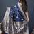 Navy blue banarasi silk blend saree with zari weaving