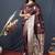 Maroon banarasi silk blend saree with zari weaving