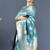 Aqua blue banarasi silk blend saree with floral zari weaving