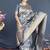 Grey banarasi silk blend saree with floral zari weaving