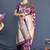 Wine banarasi silk blend saree with floral zari weaving