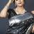 Black silk blend saree with silver zari booti & traditional floral pallu