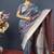 Grey banarasi silk blend saree with silver zari border & woven pallu