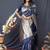 Navy blue banarasi silk blend saree with zari border & woven pallu