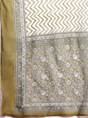 Paisley Printed Regular Pure Cotton Kurta with Trousers & With Dupatta 4