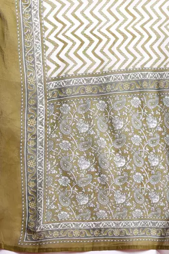 Paisley Printed Regular Pure Cotton Kurta with Trousers & With Dupatta