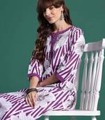 Floral Printed Regular Sequinned Pure Cotton Kurta with Trousers