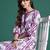 Floral Printed Regular Sequinned Pure Cotton Kurta with Trousers
