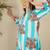 Floral Screen Printed V-Neck Pure Cotton Straight Kurta With Trousers