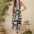 Women Geometric Printed Aline Calf Length Kurta with Trousers
