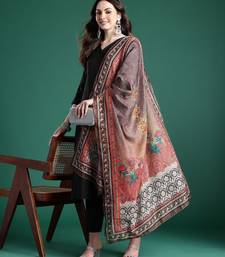Solid Kurta With Trousers & Dupatta