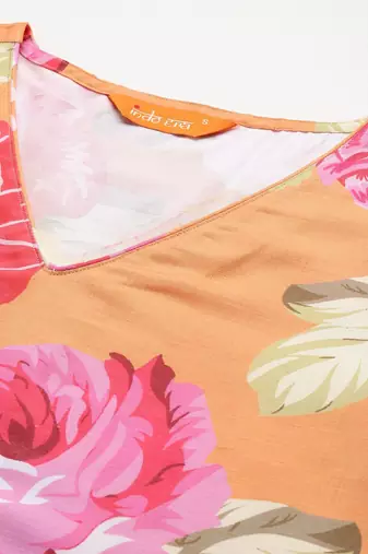 Floral Printed Regular Kurta with Trousers & Dupatta