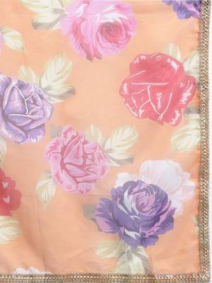 Floral Printed Regular Kurta with Trousers & Dupatta 4