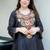 Embroidery French Crepe Fabric Flared Kurta and Palazzo Set