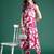 Floral Printed Pleated Pure Cotton Kurta with Trousers
