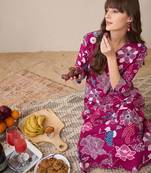 Women Floral Printed Regular Pure Cotton Kurta with Trousers