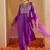 Floral Embroidered Liva Straight Kurta With Trousers & Dupatta