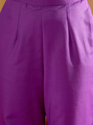 Floral Embroidered Liva Straight Kurta With Trousers & Dupatta 4