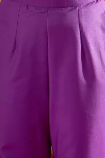 Floral Embroidered Liva Straight Kurta With Trousers & Dupatta