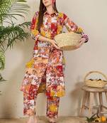 Women Ethnic Motifs Printed Regular Pure Cotton Kurta with Trousers