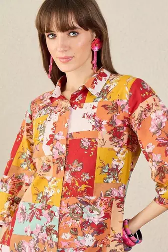 Women Ethnic Motifs Printed Regular Pure Cotton Kurta with Trousers