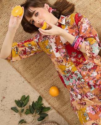 Women Ethnic Motifs Printed Regular Pure Cotton Kurta with Trousers 5