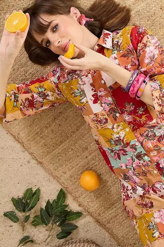 Women Ethnic Motifs Printed Regular Pure Cotton Kurta with Trousers
