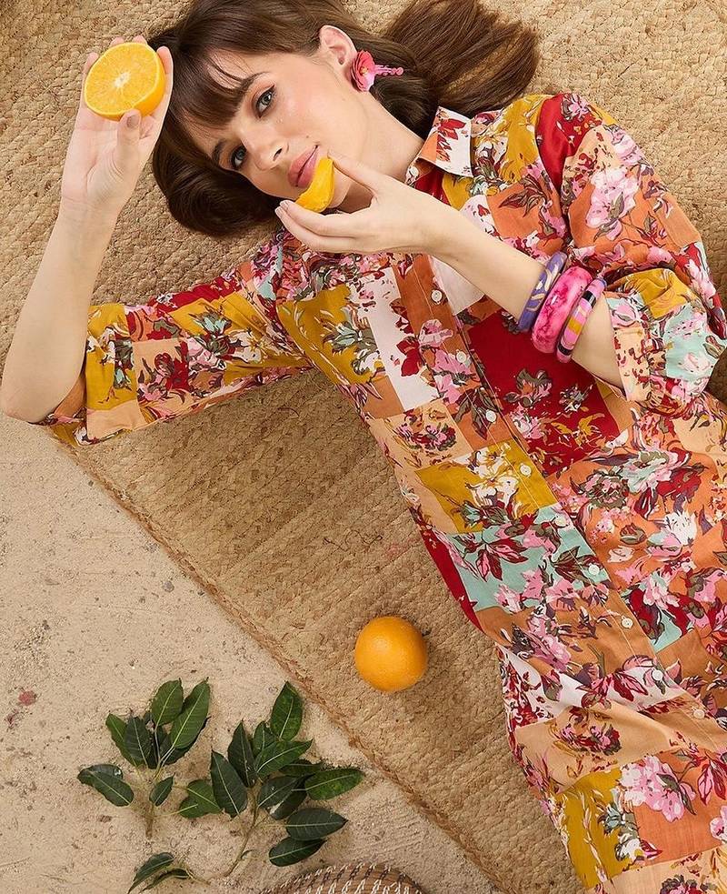 Women Ethnic Motifs Printed Regular Pure Cotton Kurta with Trousers