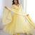 Embroidery Faux Georgette Fabric Flared Anarkali Pant and Dupatta Set