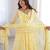 Embroidery Faux Georgette Fabric Flared Anarkali Pant and Dupatta Set