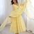 Embroidery Faux Georgette Fabric Flared Anarkali Pant and Dupatta Set