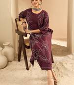 Women Floral Embroidered Regular Thread Work Pure Cotton Kurta with Trousers