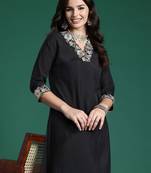 Women Floral Yoke Design Regular Pure Cotton Kurta with Trousers