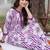 Women Floral Printed Regular Sequinned Pure Cotton Kurta with Trousers