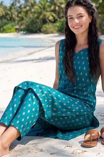 Women Printed Regular Pure Cotton Kurta with Trousers