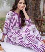 Women Floral Printed Regular Pure Cotton Kurta with Trousers