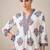 Women Floral Printed Regular Thread Work Cotton Kurta with Trousers
