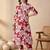 Women Floral Printed Pleated Pure Cotton Kurta with Trousers